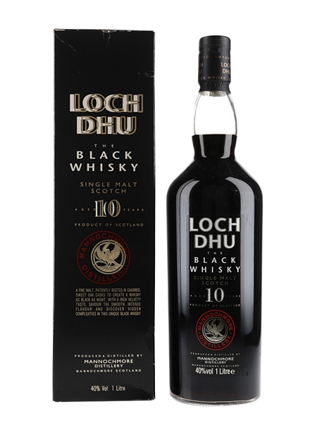 Loch Dhu 10 Year Old - The Black Whisky Mannochmore 100cl / 40%