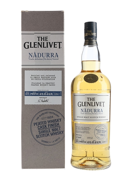 Glenlivet Nadurra Peated Whisky Cash Finish Bottled 2015 - Batch PW0715 100cl / 48%