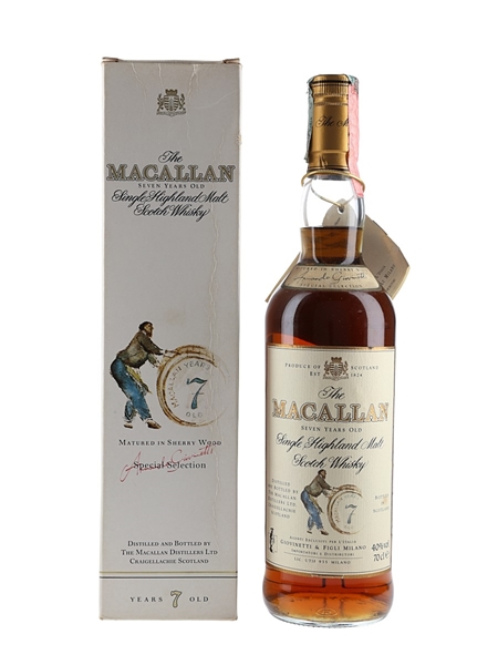 Macallan 7 Year Old Bottled 1990s-2000s - Giovinetti 70cl / 40%