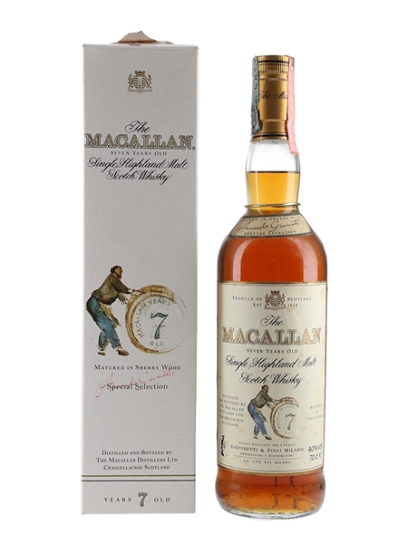 Macallan 7 Year Old Bottled 1990s-2000s - Giovinetti 70cl / 40%