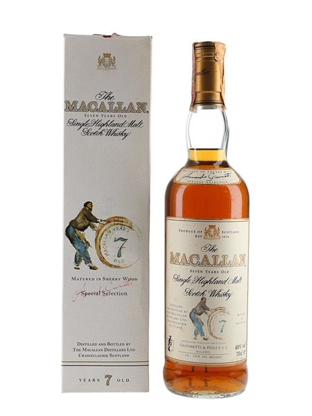 Macallan 7 Year Old Bottled 1990s - Giovinetti 70cl / 40%