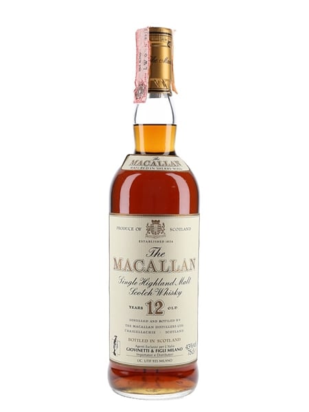 Macallan 12 Year Old Bottled 1980s-1990s - Giovinetti 75cl / 43%