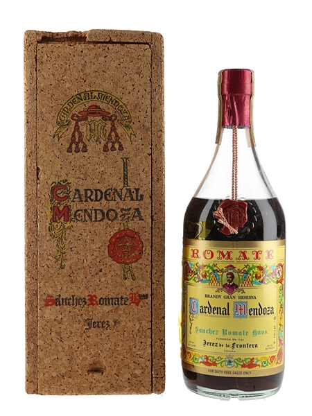 Cardenal Mendoza Brandy De Jerez Bottled 1970s - Sanchez Romate 75cl / 45%