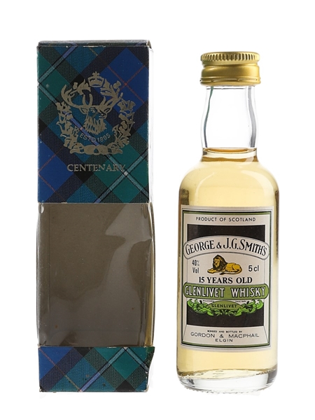 Glenlivet 15 Year Old Bottled 1990s - Gordon & MacPhail 5cl / 40%