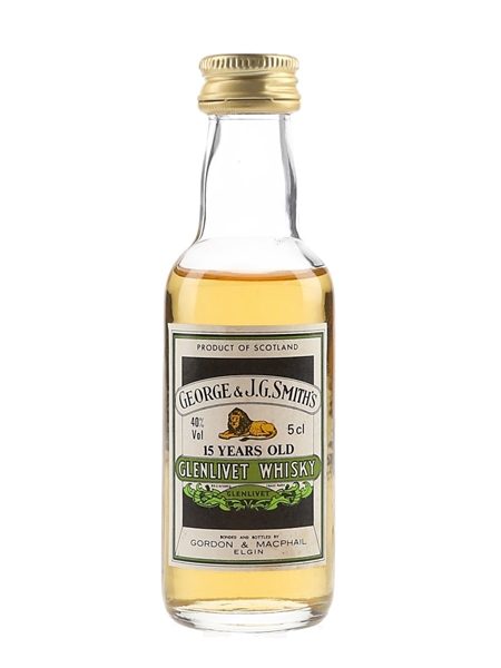 Glenlivet 15 Year Old Bottled 1980s - Gordon & MacPhail 5cl / 40%