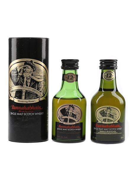 Bunnahabhain 12 Year Old Bottled 1990s 2 x 5cl / 40%