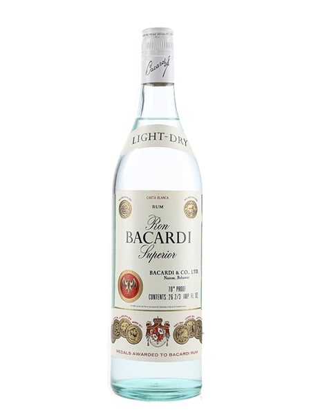 Bacardi Carta Blanca Bottled 1970s - Nassau, Bahamas 75.7cl / 40%