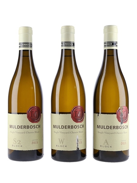 Mulderbosch Single Vineyard Chenin Blanc 2015 Blocks A, S2 & W - Stellenbosch 3 x 75cl