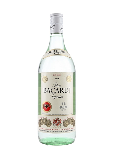 Bacardi Carta Blanca Bottled 1980s 100cl / 40%