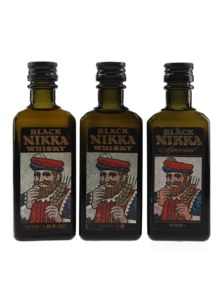 Nikka Black & Nikka Black Special Bottled 1980s-1990s 3 x 5cl / 42%