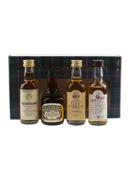 The Morrison Collection Bottled 1980s - Auchentoshan, Bowmore, Glen Garioch & Rob Roy 4 x 5cl / 43%