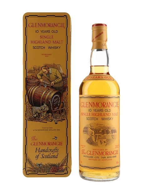 Glenmorangie 10 Year Old Bottled 1980s - Handcrafts of Scotland Tin 75cl / 40%