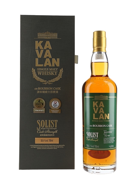 Kavalan Solist Ex-Bourbon Cask Distilled 2014 - Bottled 2021 70cl / 58.6%