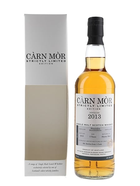 Bunnahabhain Staoisha 2013 5 Year Old Carn Mor Bottled 2019 - Morrison & Mackay 70cl / 47.5%