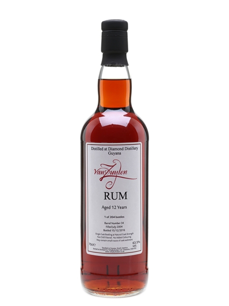 Diamond 2004 Guyana Rum 12 Year Old - Whisky Broker Van Zuylen 70cl / 63.5%