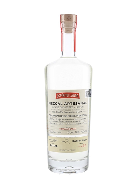 Espiritu Lauro Mezcal Artesanal Joven Convallis Jabali Agave 70cl / 51.2%