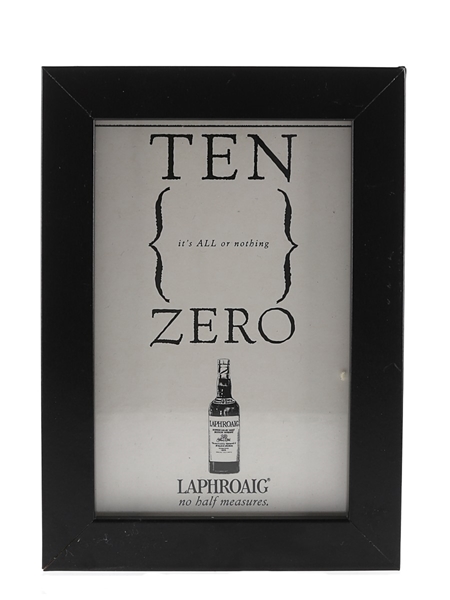 Laphroaig All Or Nothing Framed Print No Half Measures 12.5cm x 17.5cm