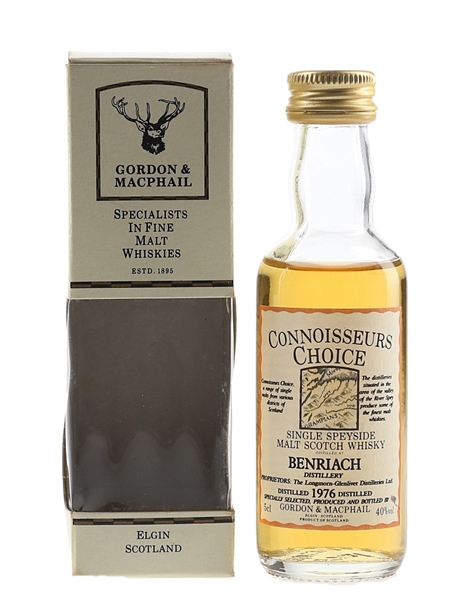 Benriach 1976 Connoisseurs Choice Bottled 1990s - Gordon & MacPhail 5cl / 40%