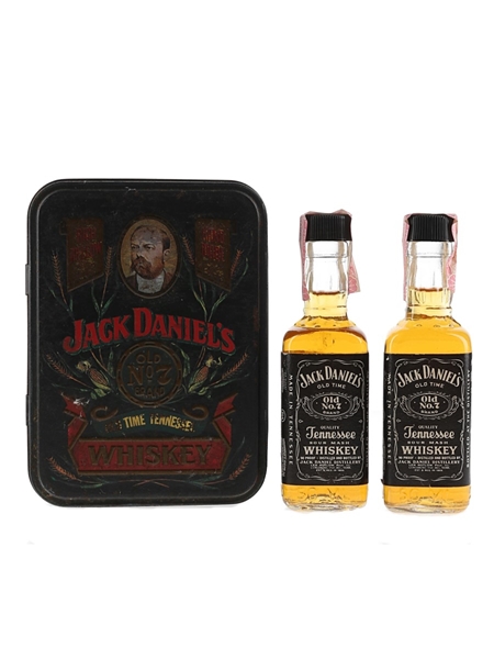 Jack Daniel's Old No.7 Whiskey Set Bottled 1980s 2 x 5cl / 45%