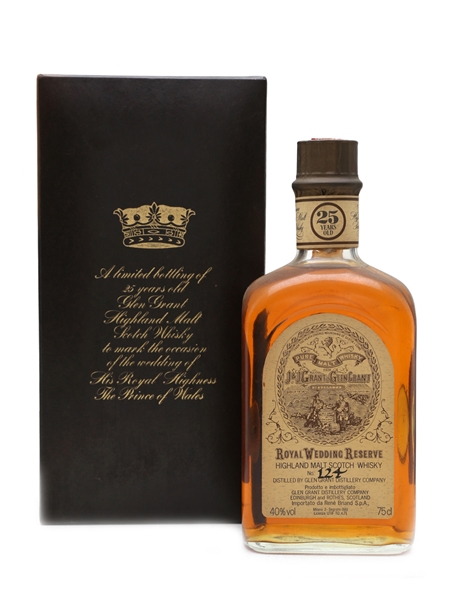 Glen Grant 25 Year Old Royal Wedding Reserve Bottled 1980s - Rene Briand 75cl / 40%