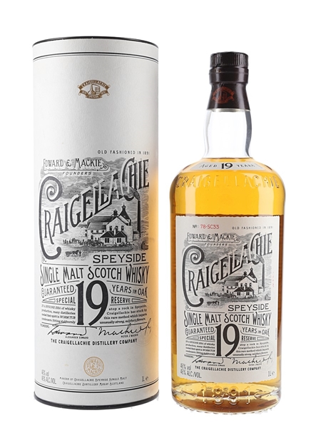 Craigellachie 19 Year Old Batch Number 78-SC33 100cl / 46%