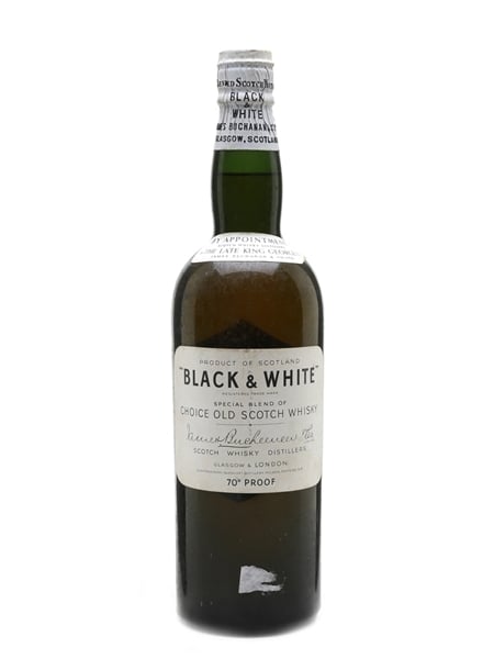 Black & White Spring Cap Bottled 1950s 75cl / 43%