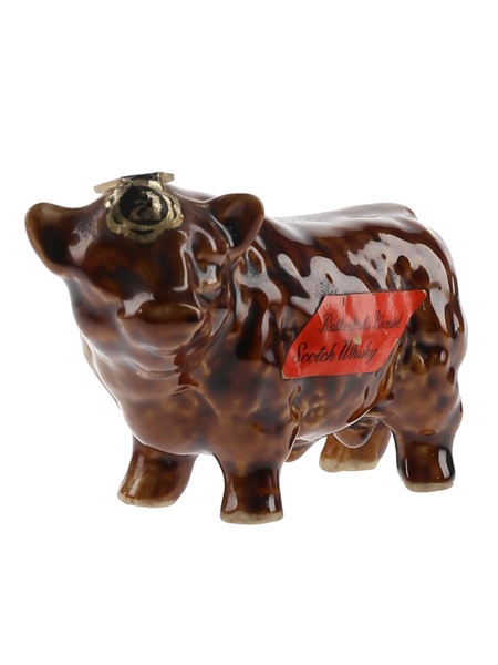 Rutherford's Bull Ceramic Miniature Bottled 1970s 5cl