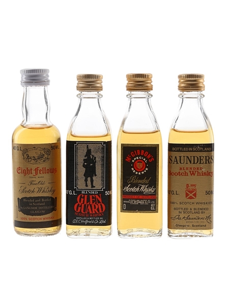 Assorted Blended Whisky Bottled 1980s 4 x 5cl