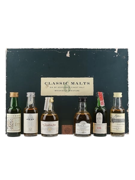 Classic Malts Of Scotland Miniatures Set Talisker, Oban, Glenkinchie, Dalwhinnie, Lagavulin (White Horse), Cragganmore 6 x 5cl