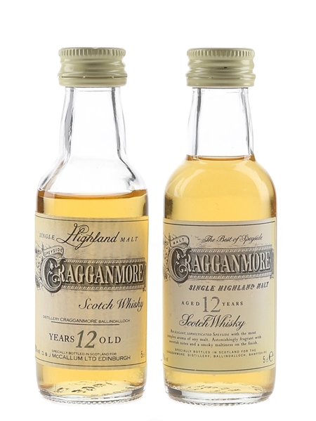 Cragganmore 12 Year Old Bottled 1990s 2 x 5cl / 40%