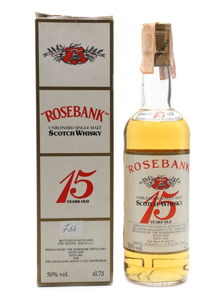 Rosebank 15 Year Old Bottled 1980s - Zenith 75cl / 50%