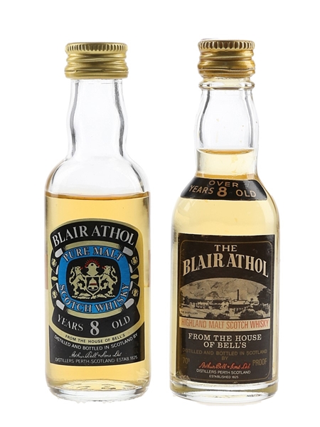 Blair Athol 8 Year Old Bottled 1970s & 1980s 2 x 5cl / 40%