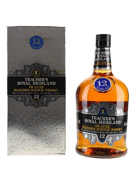 Teacher's 12 Year Old Royal Highland De Luxe Bottled 1980s 100cl / 43%