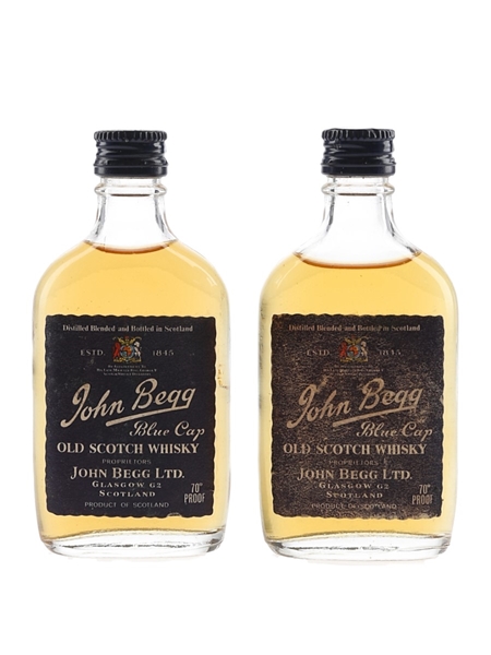 John Begg Blue Cap Bottled 1970s 2 x 5cl / 40%