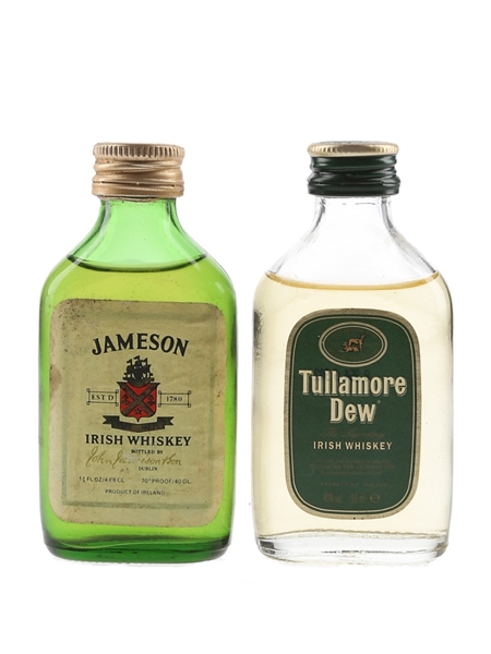 Jameson & Tullamore Dew Bottled 1970s-1980s 2 x 5cl / 40%