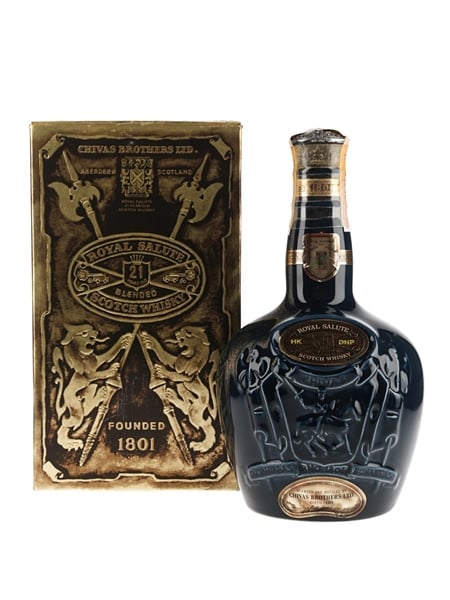 Royal Salute 21 Year Old Bottled 1990s - Blue Ceramic Decanter 70cl / 40%