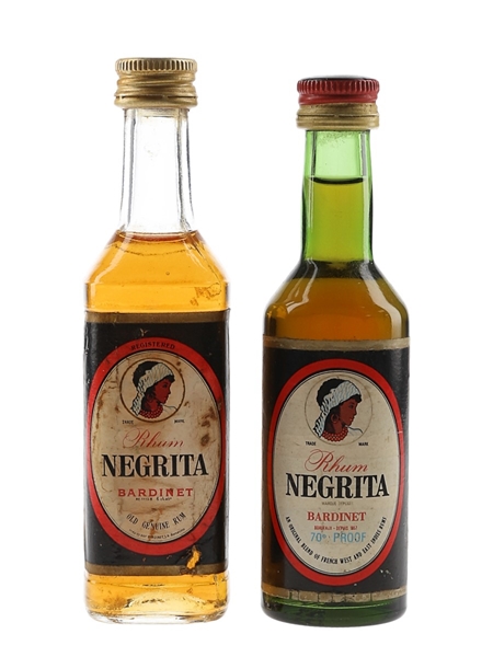 Bardinet Negrita Bottled 1960s & 1970s 2 x 5cl