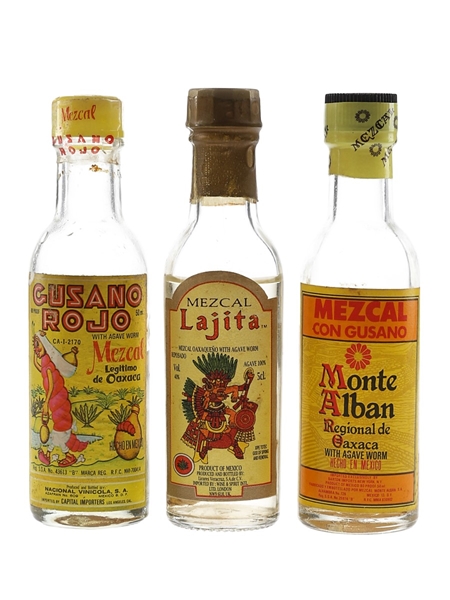 Mezcal Cusano Rojo, Lajita & Monte Alban  3 x 5cl / 40%