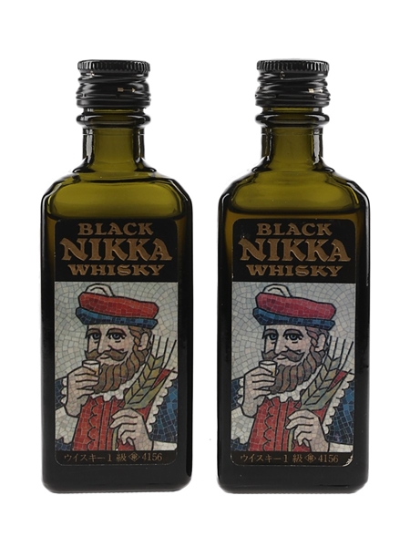 Nikka Black Bottled 1980s 2 x 5cl / 42%