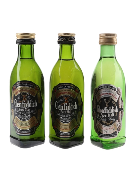 Glenfiddich Bottled 1980s-2000s 3 x 5cl / 40%