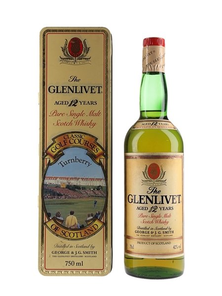 Glenlivet 12 Year Old Bottled 1980s - Classic Golf Courses Turnberry 75cl / 40%