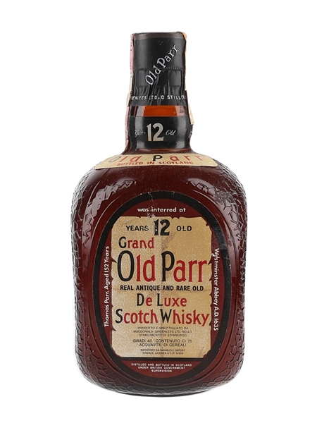 Grand Old Parr De Luxe Bottled 1970s 75.7cl