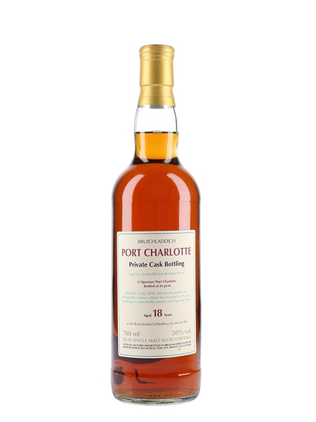 Port Charlotte 18 Year Old Bourbon Barrel 914 Private Cask Bottling 70cl / 50%