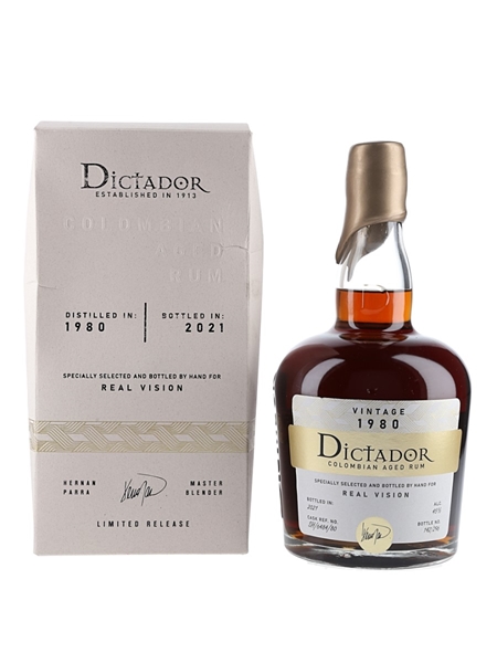 Dictador 1980 Bottled 2021 - Real Vision 70cl / 45%