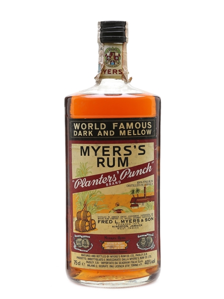 Myers's Planters' Punch Rum Bottled 1980s - Seagram Italia 75cl / 40%