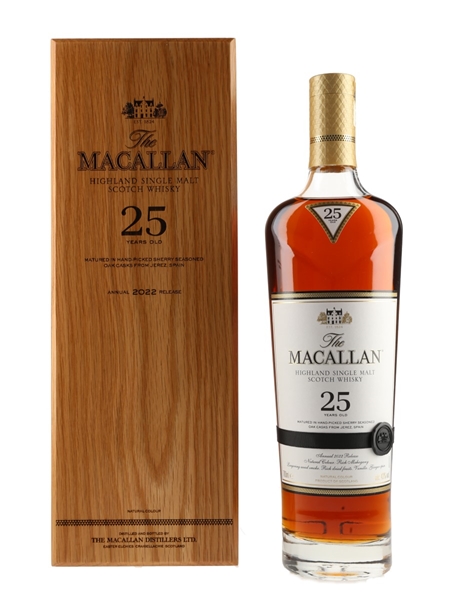 Macallan 25 Year Old Sherry Oak Annual 2022 Release 70cl / 43%