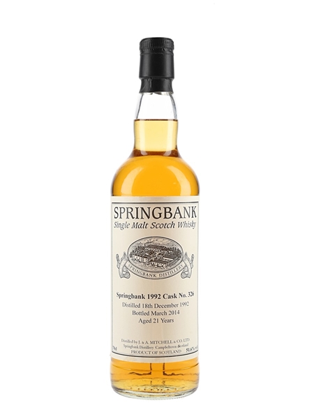 Springbank 1992 21 Year Old Private Single Cask 326 Bottled 2014 70cl / 51.6%