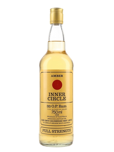 Inner Circle Amber Rum Bottled 1980s - Full Strength 75cl / 75.9%