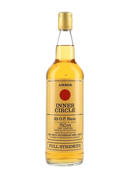 Inner Circle Amber Rum Bottled 1980s - Full Strength 75cl / 75.9%