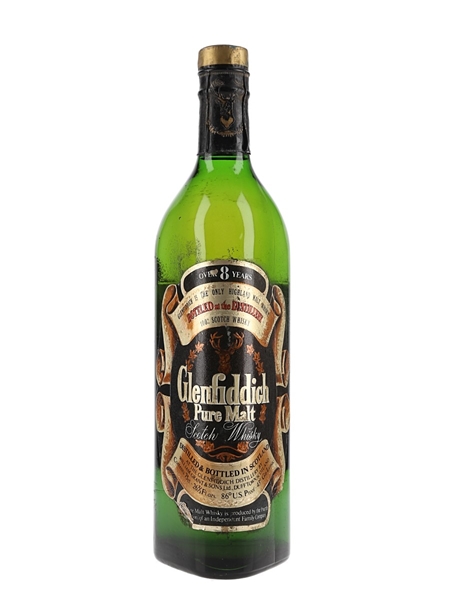 Glenfiddich 8 Year Old Pure Malt Bottled 1970s 75.7cl / 43%